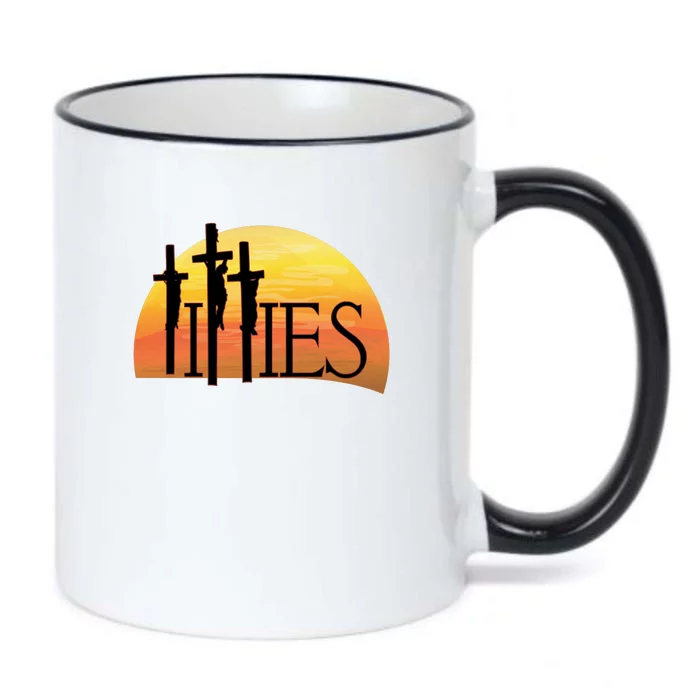 Crucifixion TITTIES Black Color Changing Mug