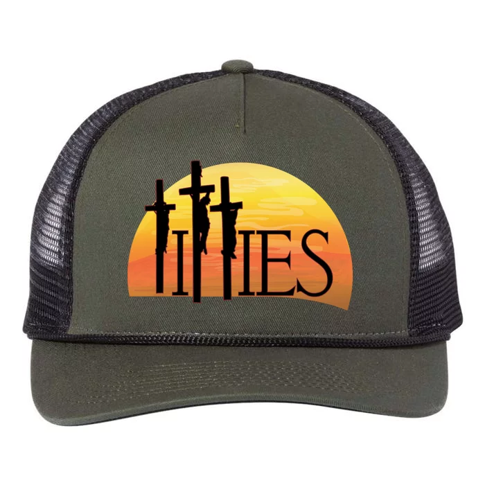 Crucifixion TITTIES Retro Rope Trucker Hat Cap