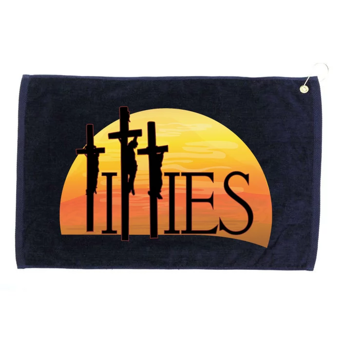 Crucifixion TITTIES Grommeted Golf Towel