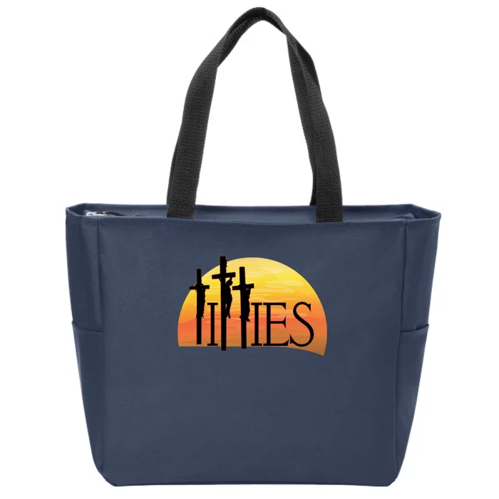 Crucifixion TITTIES Zip Tote Bag