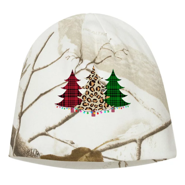 Christmas Tree Cheetah Plaid Kati - Camo Knit Beanie