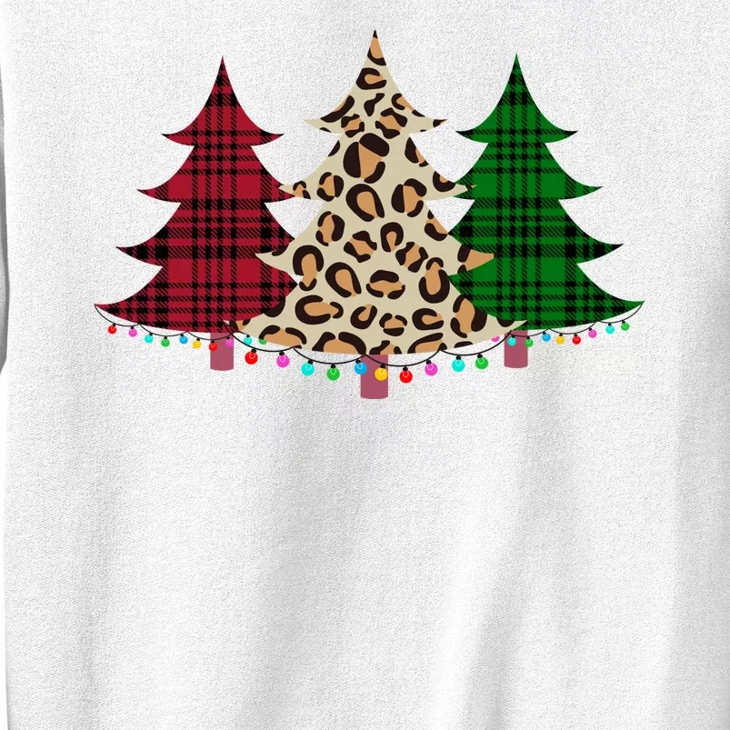 Christmas Tree Cheetah Plaid Sweatshirt