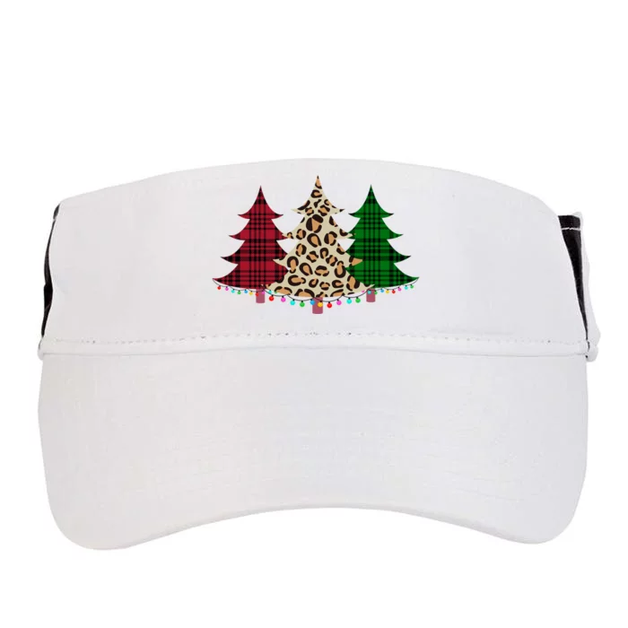 Christmas Tree Cheetah Plaid Adult Drive Performance Visor