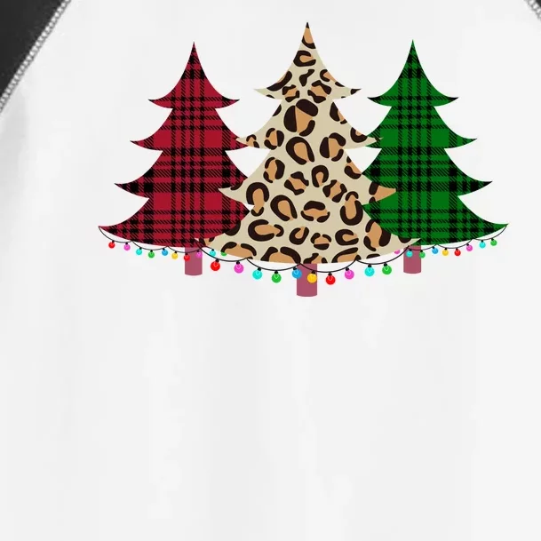 Christmas Tree Cheetah Plaid Toddler Fine Jersey T-Shirt