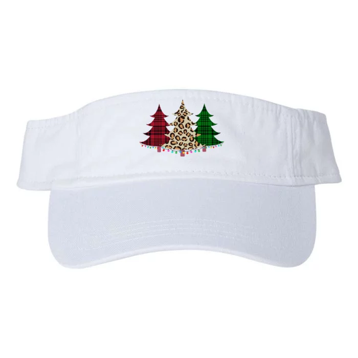 Christmas Tree Cheetah Plaid Valucap Bio-Washed Visor