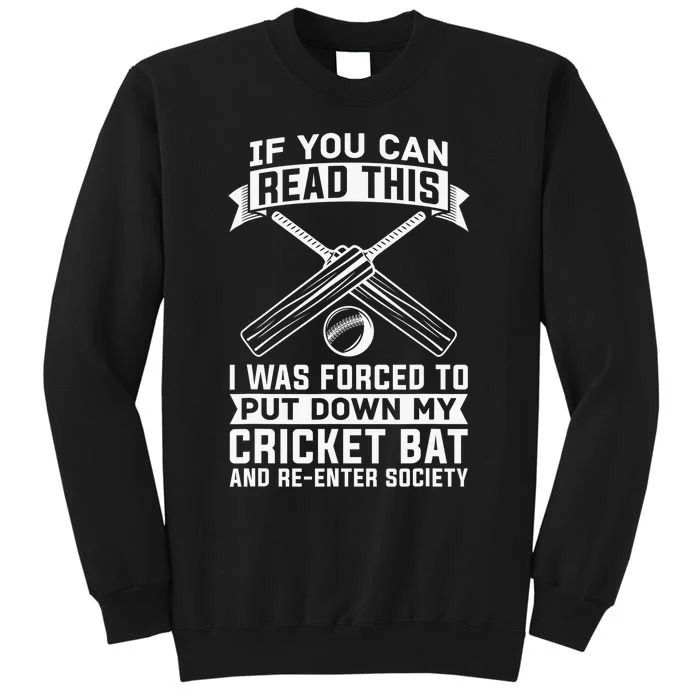 Cricketer Team Club Player Batsman Bowler Tall Sweatshirt