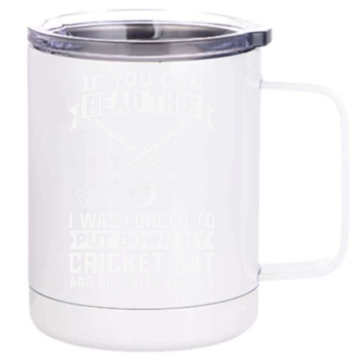 Cricketer Team Club Player Batsman Bowler Front & Back 12oz Stainless Steel Tumbler Cup