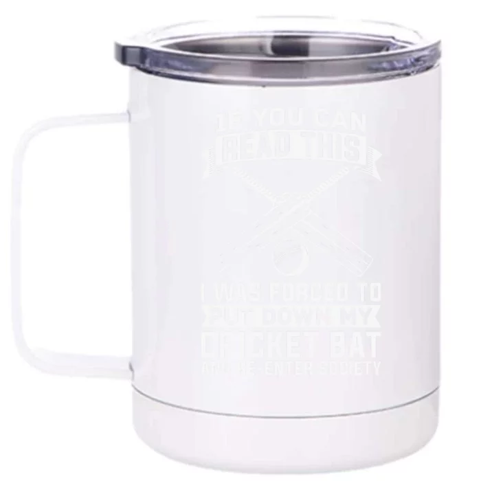 Cricketer Team Club Player Batsman Bowler Front & Back 12oz Stainless Steel Tumbler Cup