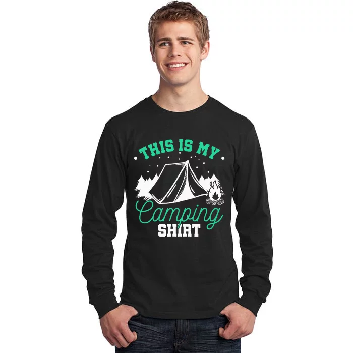 Camping Tent Tall Long Sleeve T-Shirt