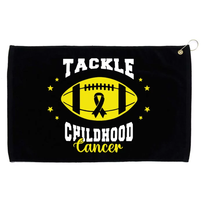 Childhood Tackle Childhood Cancer Awareness Football Gold Grommeted Golf Towel