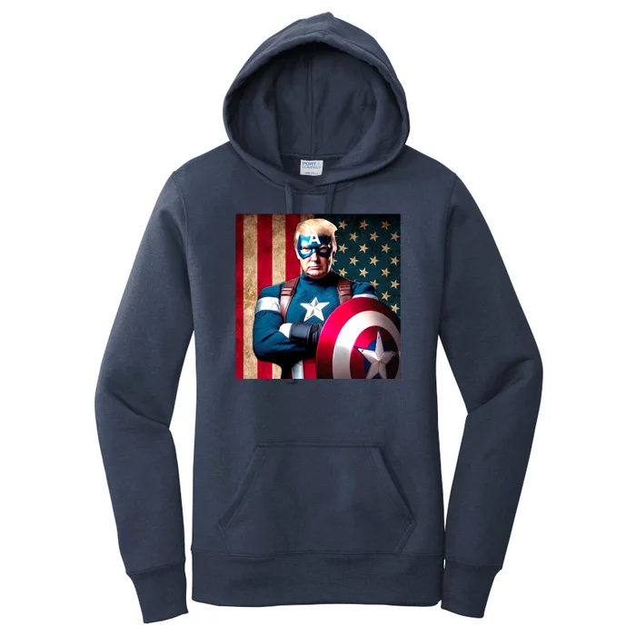 Cool Trump Captain Usa America Women's Pullover Hoodie