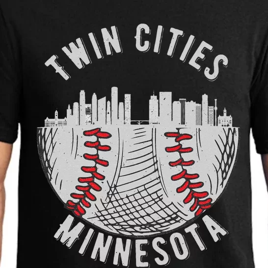 Cool Twin Cities Minnesota MN Baseball Skyline St. Paul MPLS Pajama Set