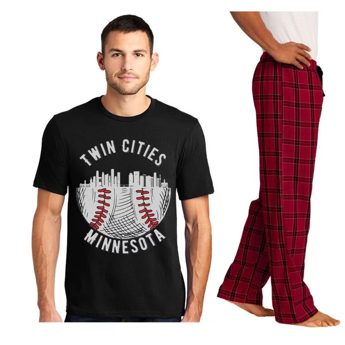 Cool Twin Cities Minnesota MN Baseball Skyline St. Paul MPLS Pajama Set