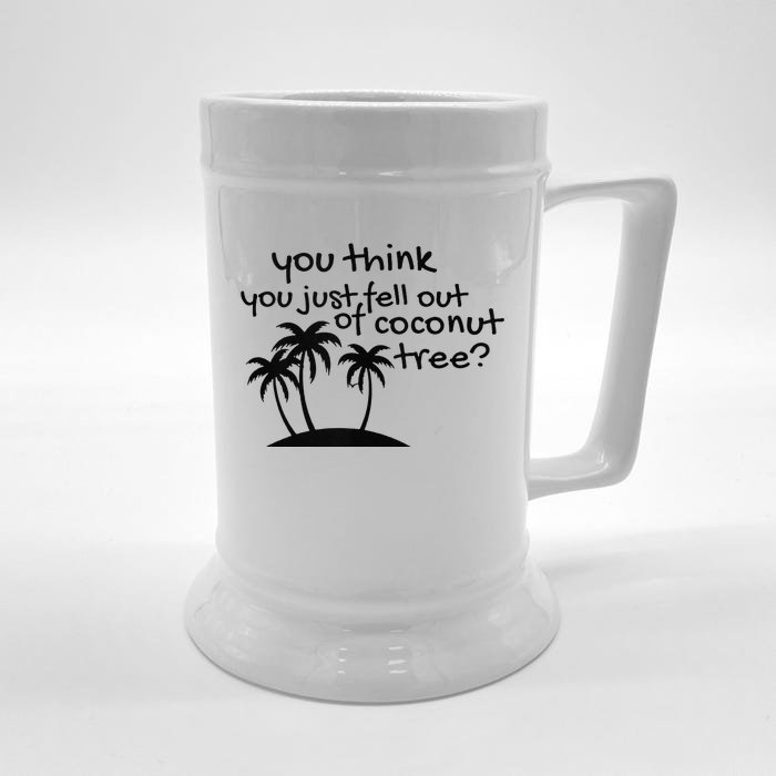 Coconut Tree Campaign Slogan 24 Kamala Statement Democrat Front & Back Beer Stein