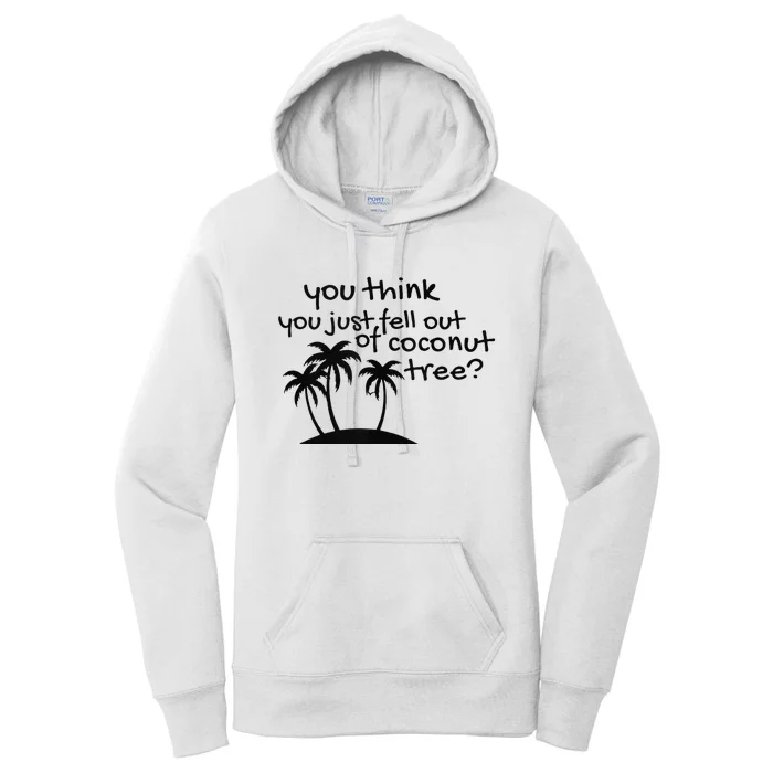 Coconut Tree Campaign Slogan 24 Kamala Statement Democrat Women's Pullover Hoodie