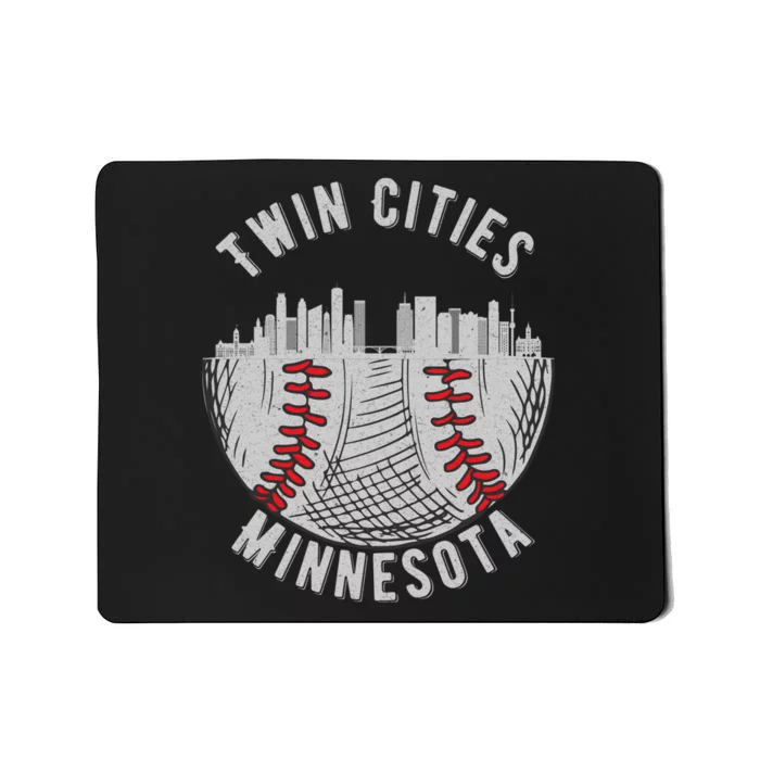 Cool Twin Cities Minnesota MN Baseball Skyline St. Paul-MPLS Mousepad