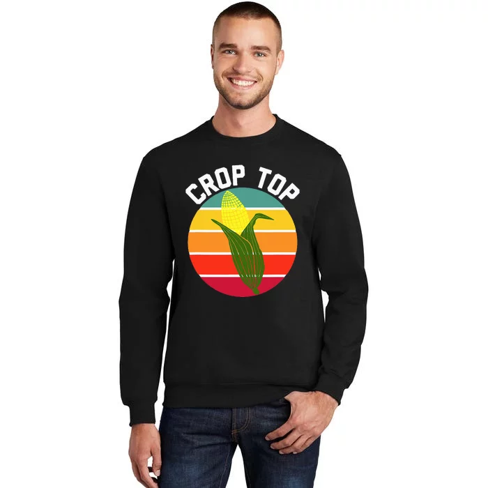 Crop Top Country Fair Joke Pun Corn On The Cob Corny Sweatshirt