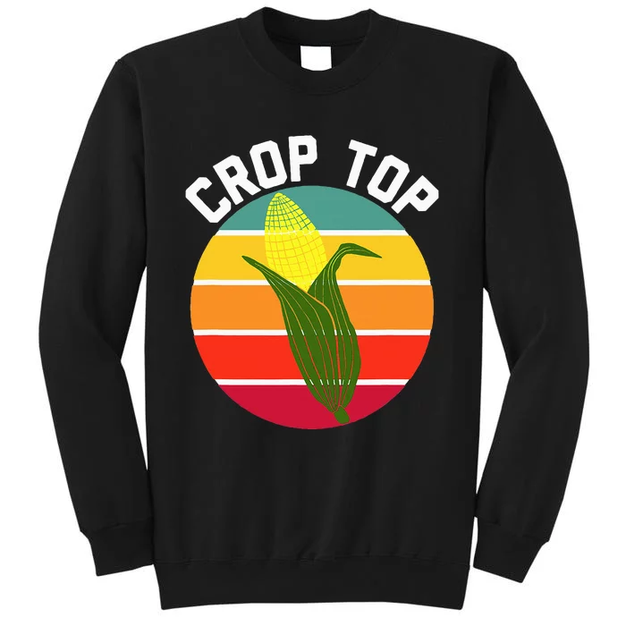 Crop Top Country Fair Joke Pun Corn On The Cob Corny Sweatshirt