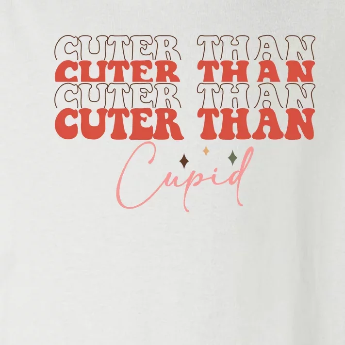 Cuter Than Cupid Groovy Retro Valentine's Day Gift Toddler Long Sleeve Shirt