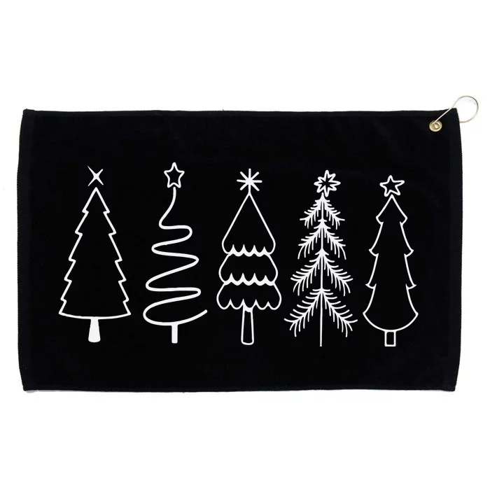 Christmas Trees Grommeted Golf Towel