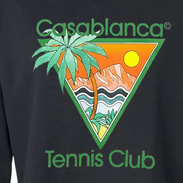 Casablanca Tennis Club Cropped Pullover Crew