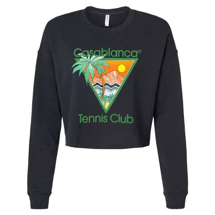 Casablanca Tennis Club Cropped Pullover Crew