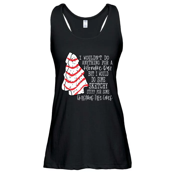 Christmas Tree Cake I Wouldnt Do Anything Xmas Holiday Cake Ladies Essential Flowy Tank