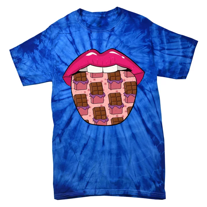 Chocolate Tongue Chocoholic Choco Candy Bar Cocoa Chocolate Gift Tie-Dye T-Shirt