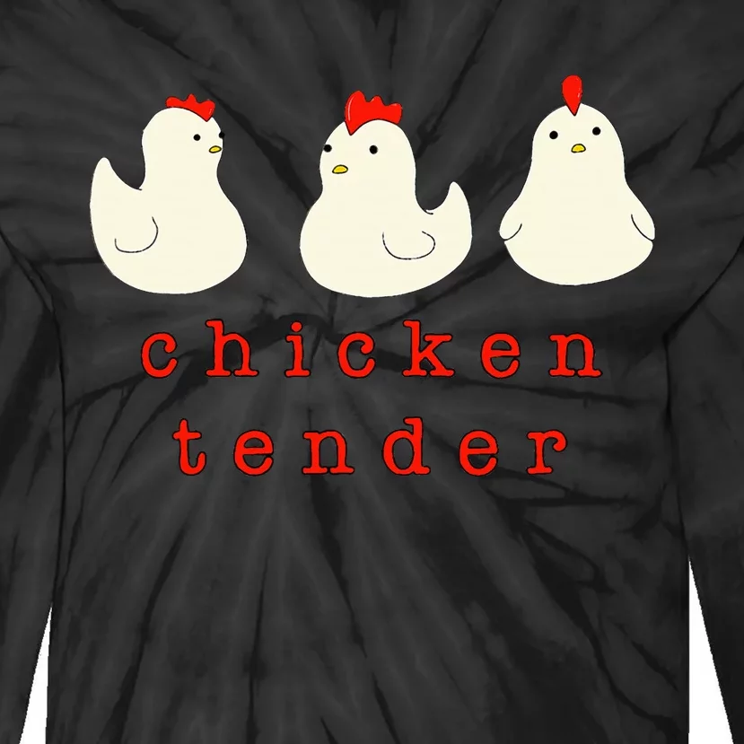 Chicken Tender Chicken Lady Farm Tie-Dye Long Sleeve Shirt