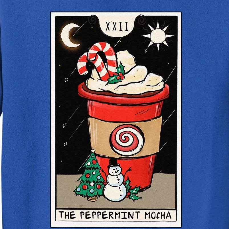 Christmas Tarot Card The Peppermint Mocha Coffee Lover Cafe Sweatshirt