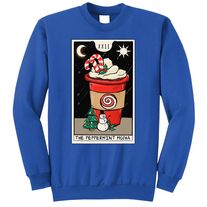 Christmas Tarot Card The Peppermint Mocha Coffee Lover Cafe Sweatshirt