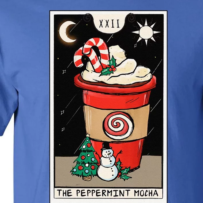 Christmas Tarot Card The Peppermint Mocha Coffee Lover Cafe Tall T-Shirt