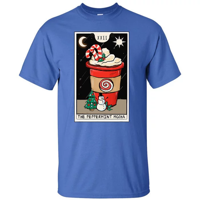 Christmas Tarot Card The Peppermint Mocha Coffee Lover Cafe Tall T-Shirt