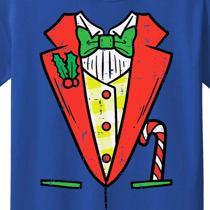 Christmas Tuxedo Costume Funny Xmas Tux Bowtie Kids T-Shirt