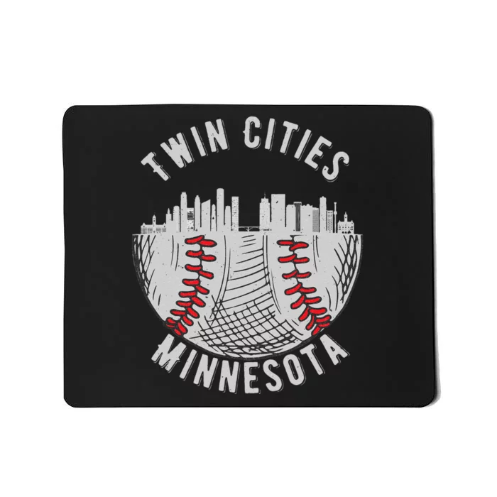 Cool Twin Cities Minnesota MN Baseball Skyline St. Paul MPLS Mousepad