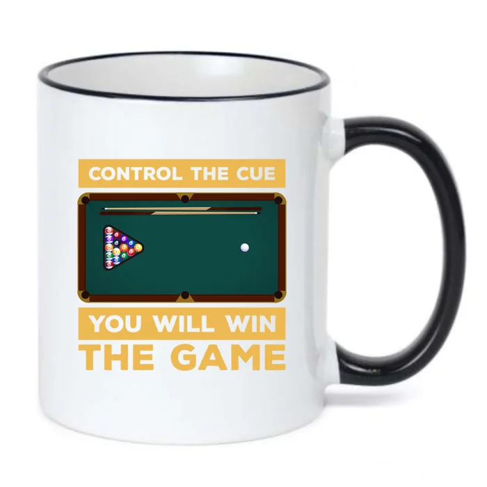 Control The Cue You Will Win The Game Snooker Billiards Gift Black Color Changing Mug