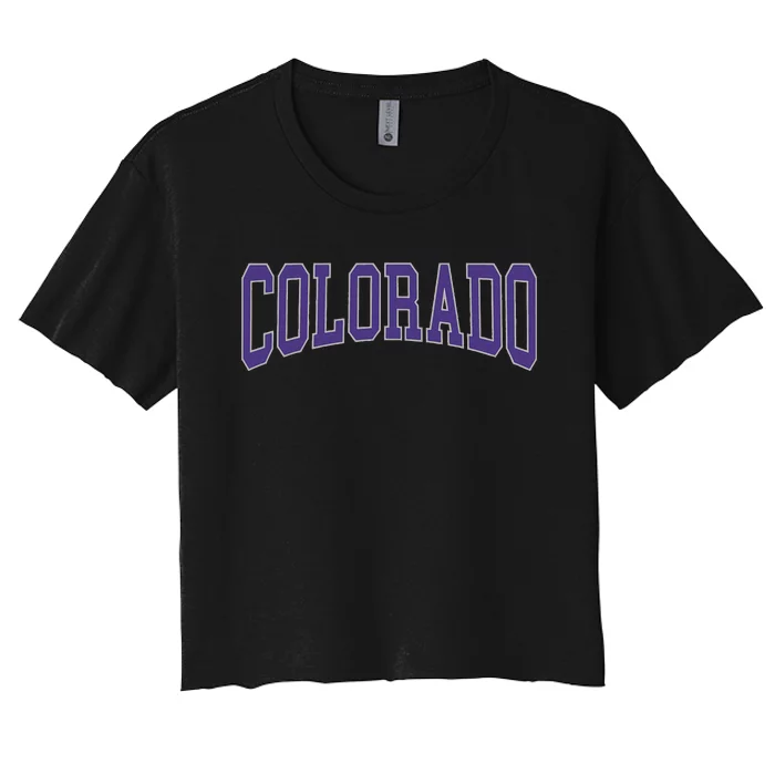 Colorado Text Women's Crop Top Tee