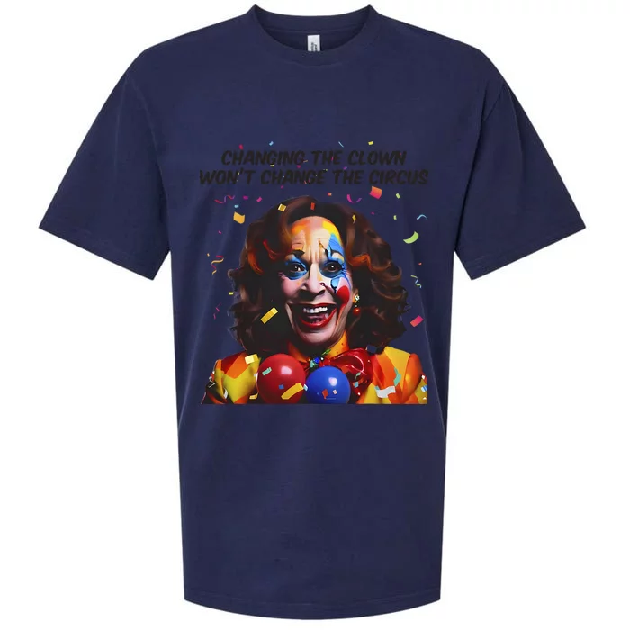 Changing The Clown Won’T Change The Circus Kamala Harris Sueded Cloud Jersey T-Shirt