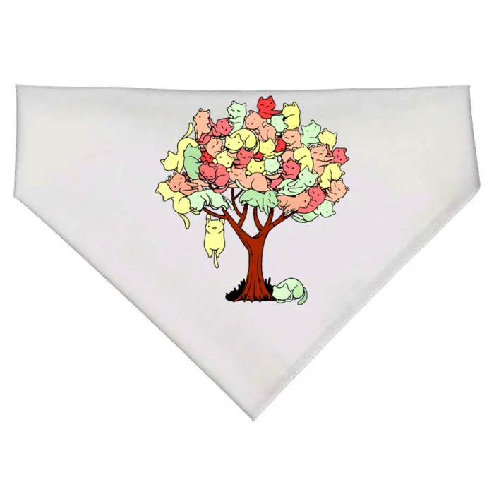 Cat Tree Cat Cool Summer Tree Cat Lover USA-Made Doggie Bandana