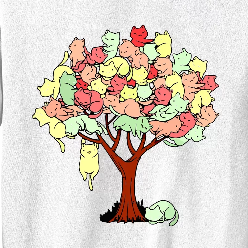 Cat Tree Cat Cool Summer Tree Cat Lover Sweatshirt