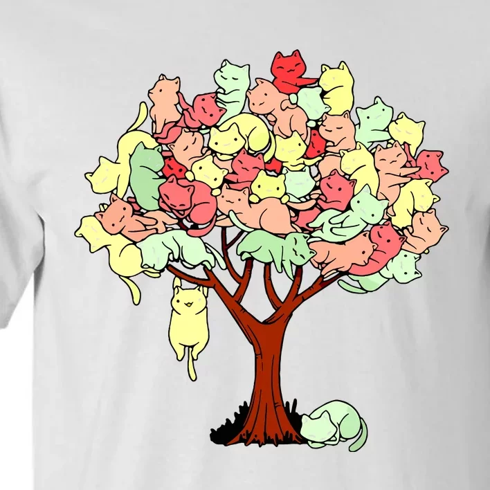 Cat Tree Cat Cool Summer Tree Cat Lover Tall T-Shirt