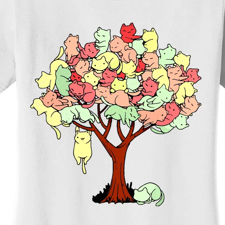 Cat Tree Cat Cool Summer Tree Cat Lover Women's T-Shirt