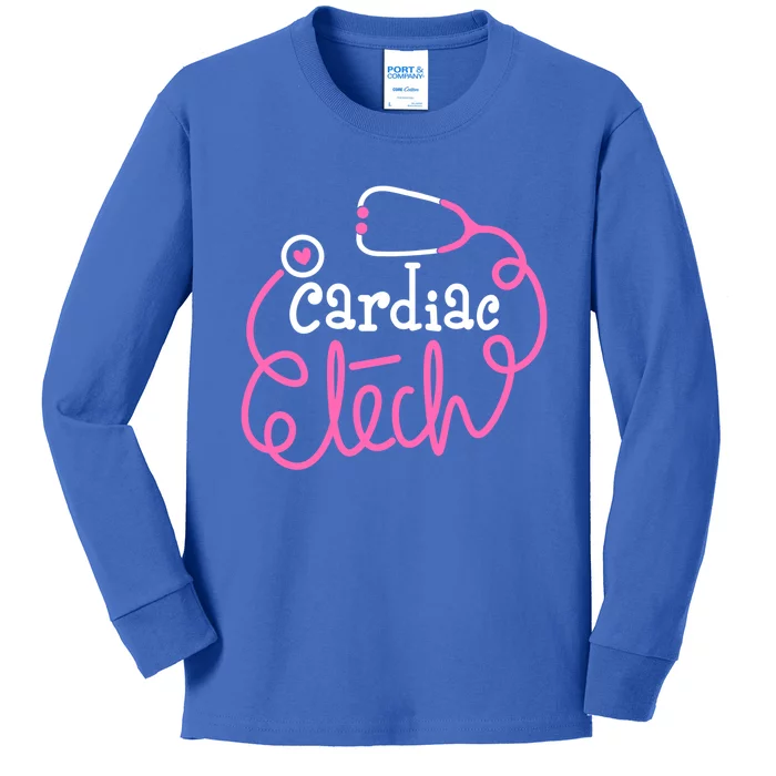 Cardiac Tech Cardiovascular Technologists Cardiac Technician Gift Kids Long Sleeve Shirt