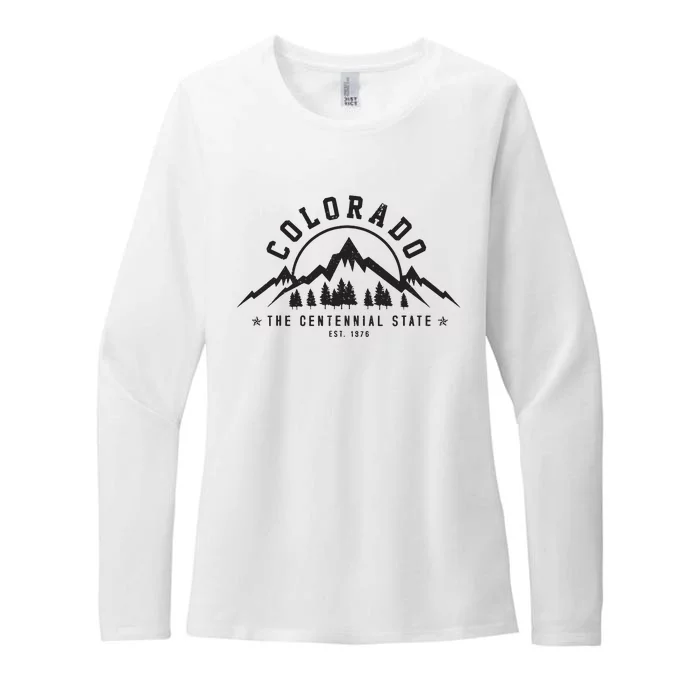 Colorado The Centennial State Est 1867 Mountains Gift Womens CVC Long Sleeve Shirt