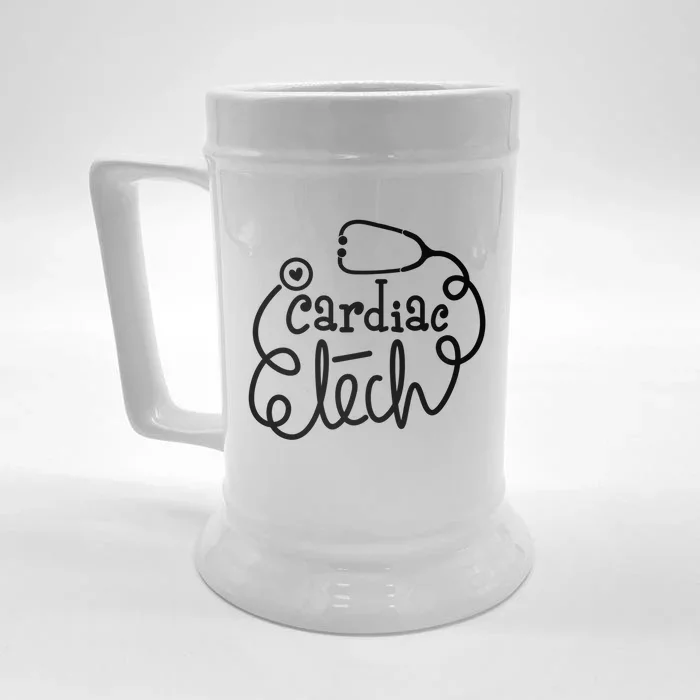 Cardiac Technician Cardiovascular Technologists Cardiac Tech Gift Front & Back Beer Stein