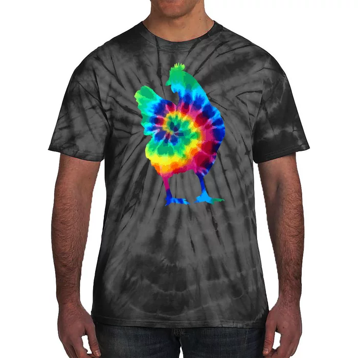 Chicken Tie Dye Vintage Hippie Chicken Mom Chicken Farmer Tie-Dye T-Shirt