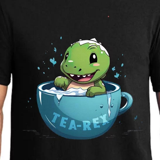 Cute TRex Dinosaur Tea TeaRex Pajama Set