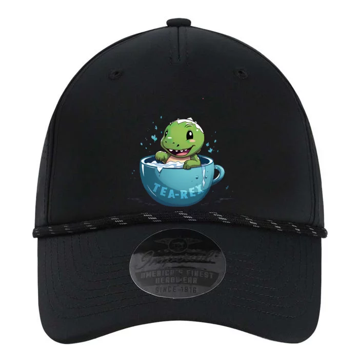 Cute TRex Dinosaur Tea TeaRex Performance The Dyno Cap