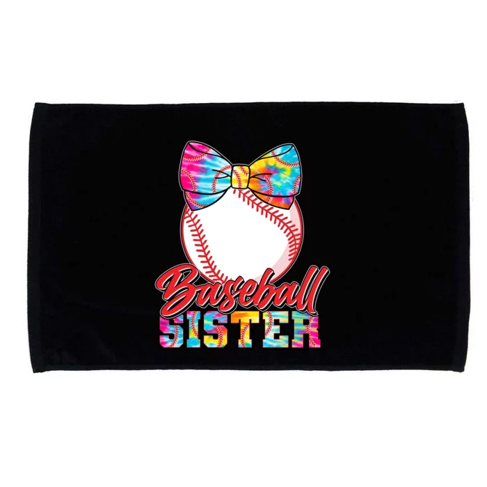 Cute Tie Dye Baseball Sister Microfiber Hand Towel