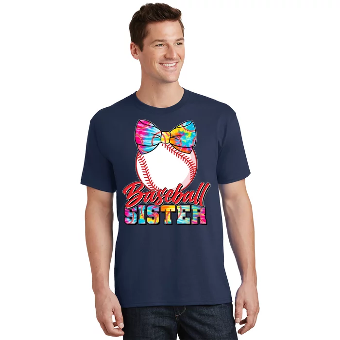 Cute Tie Dye Baseball Sister T-Shirt